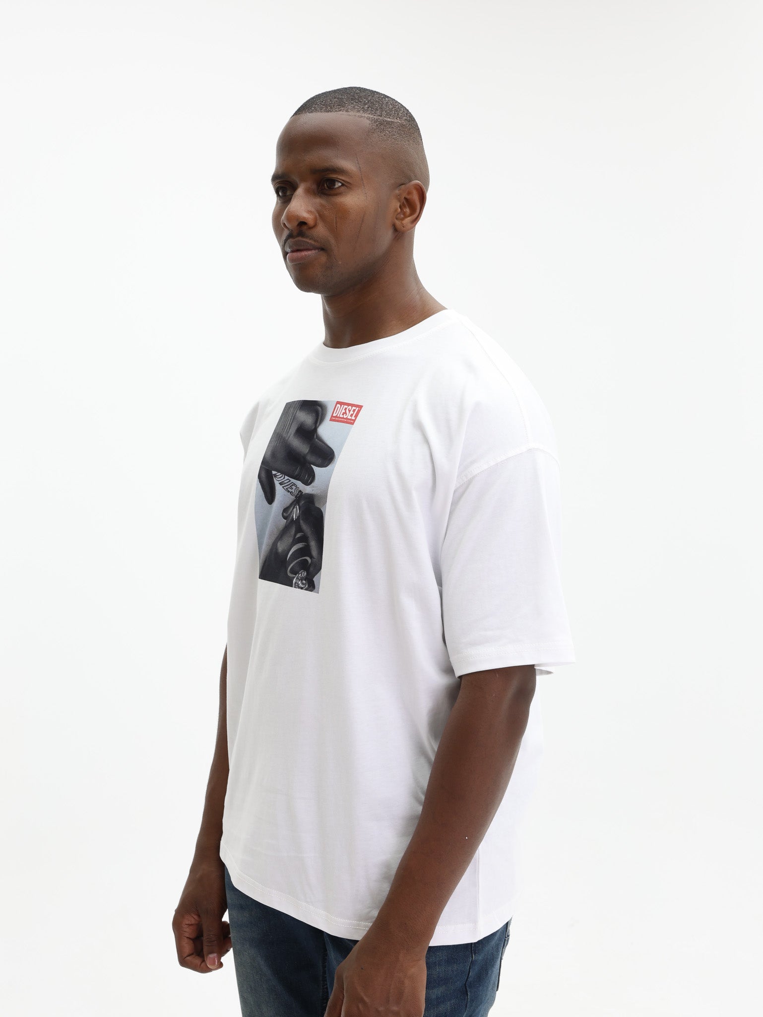 Diesel T-Shirt Boxt Logo Print White